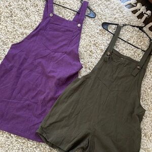 Two rompers / overalls